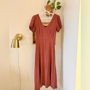 | SOLD | Puff sleeve midi smock back Twik Dress